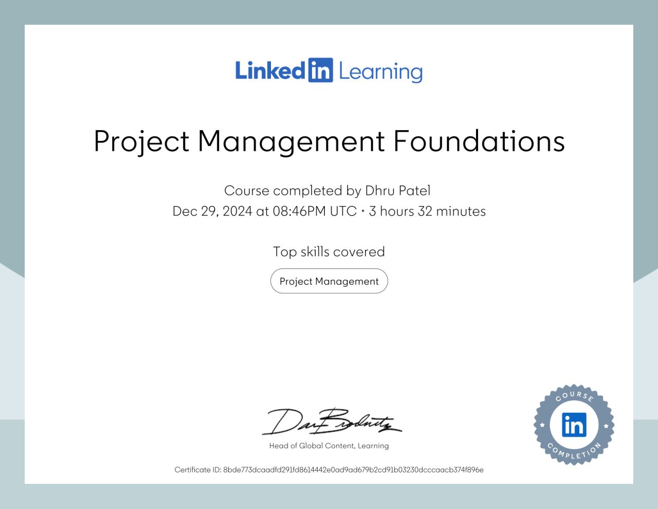 Certificate 1